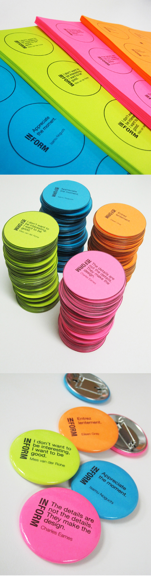 Inform Interiors goes neon for buttons.